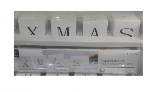 مکعب تزئینی 4 تیکه با 4 عدد led سفید چیبو