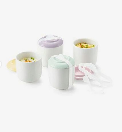 ست چینی تخم مرغ خوری و دسر خوری 4 تایی سفید چیبو
